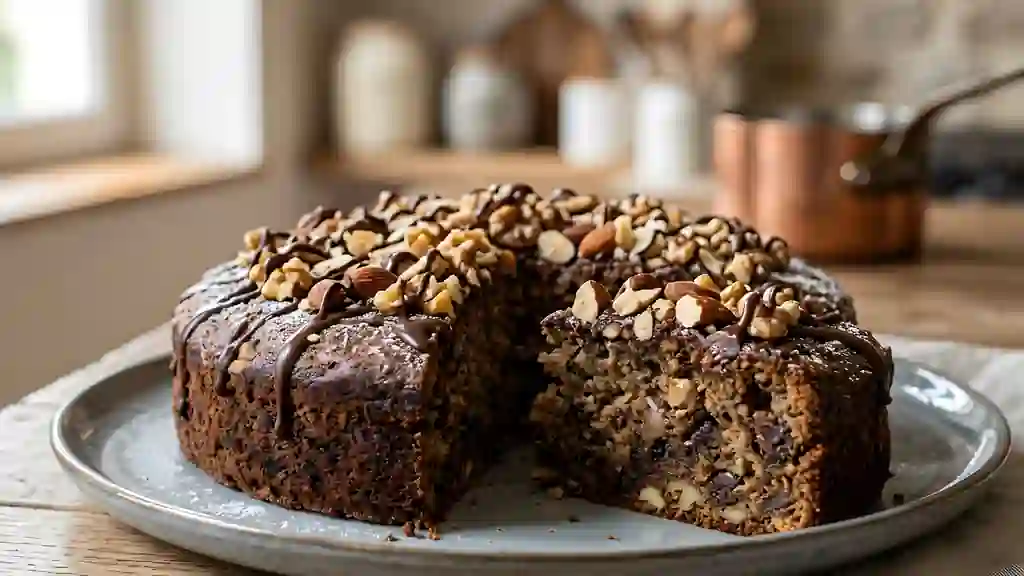 Moelleux chocolat, croquant noix et amandes - Photo de présentation