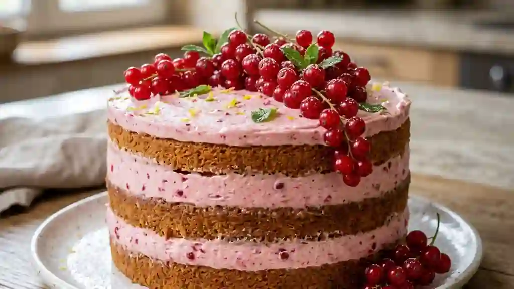 Moelleux étagé à la chantilly de groseilles - Photo de présentation