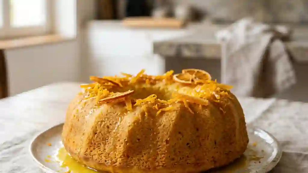 Moelleux fondant à l'orange intense - Photo de présentation
