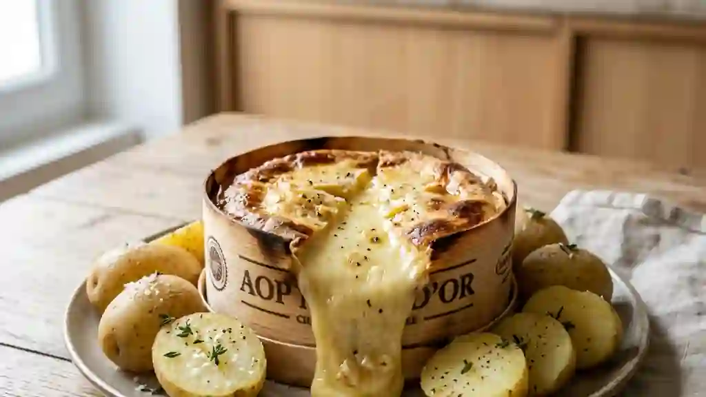Mont d'Or coulant au vin blanc et ail - Photo de présentation