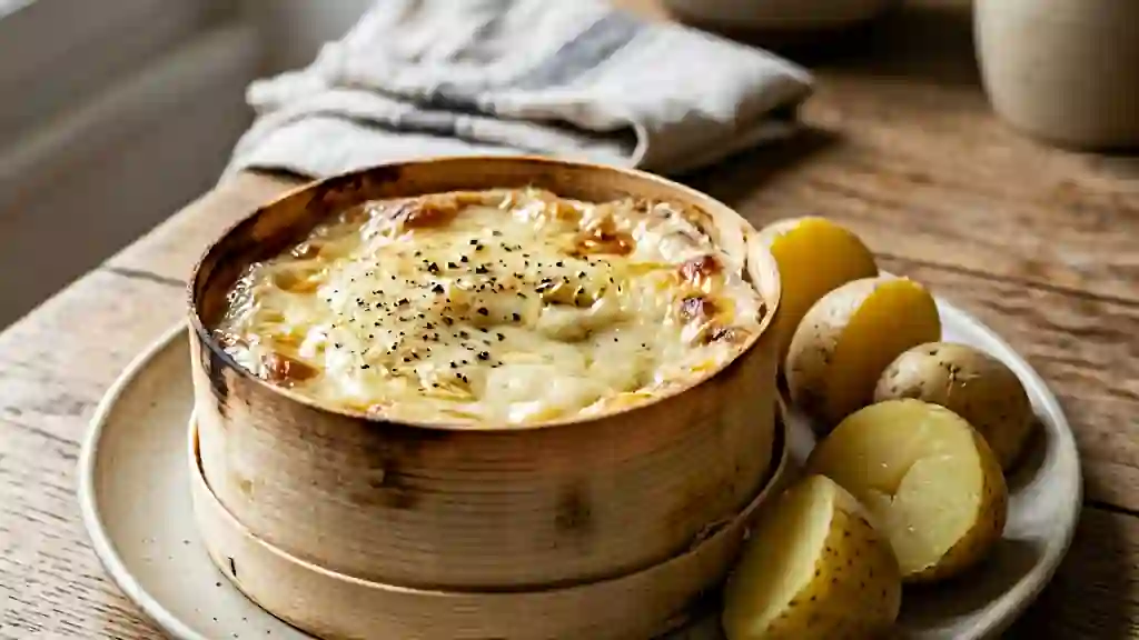 Mont d'Or fondu au vin jaune et ail - Photo de présentation