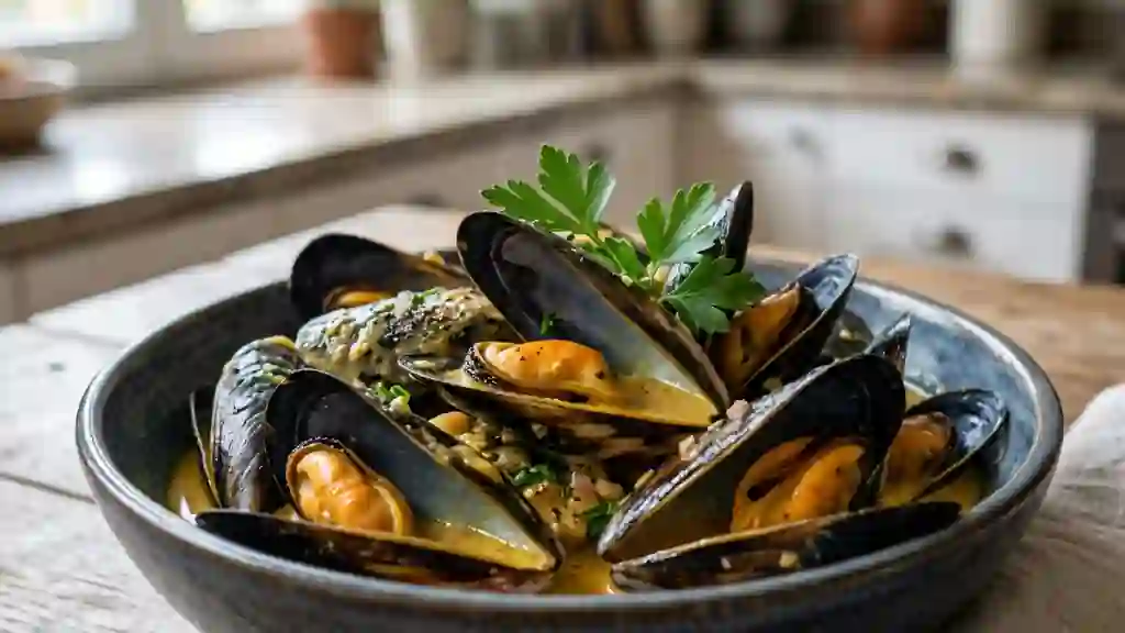 Mouclade onctueuse au curry - Photo de présentation
