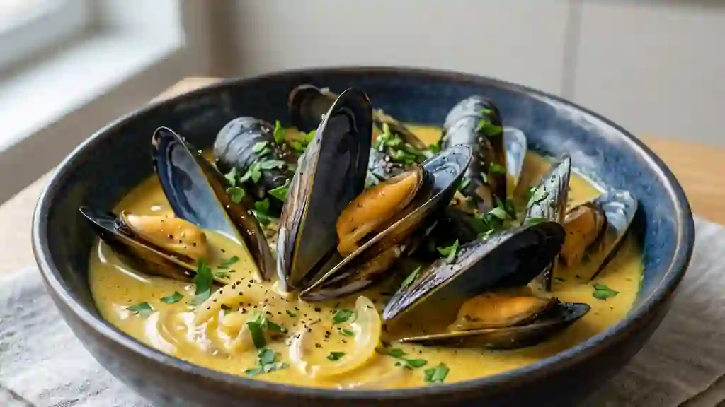 Mouclade Fourasine crémeuse au curry - Photo de présentation