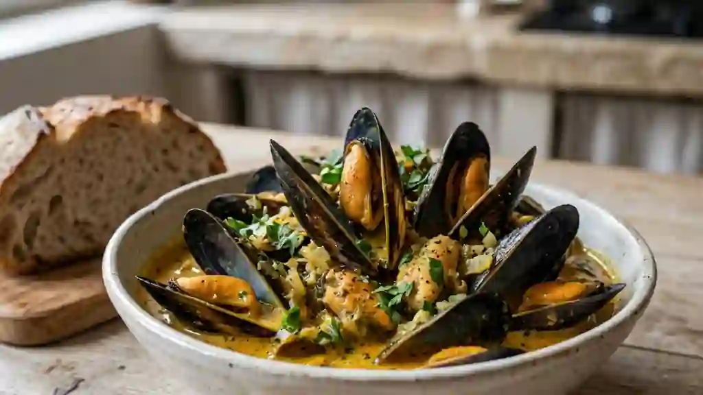 Moules Onctueuses au Curry et Coco - Photo de présentation