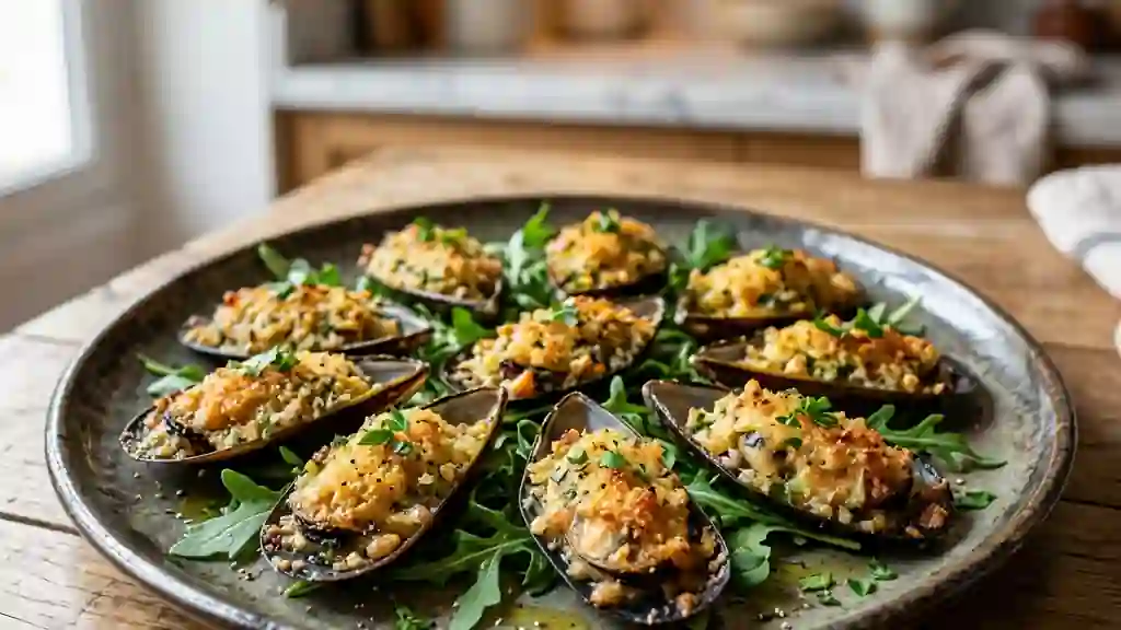 Moules Farcies au Beurre d'Amande Croustillant - Photo de présentation