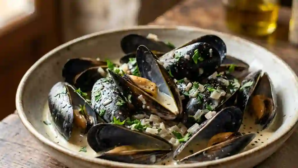 Moules Francillon à la crème onctueuse - Photo de présentation