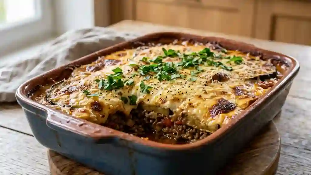 Moussaka égyptienne fondante à la cannelle - Photo de présentation