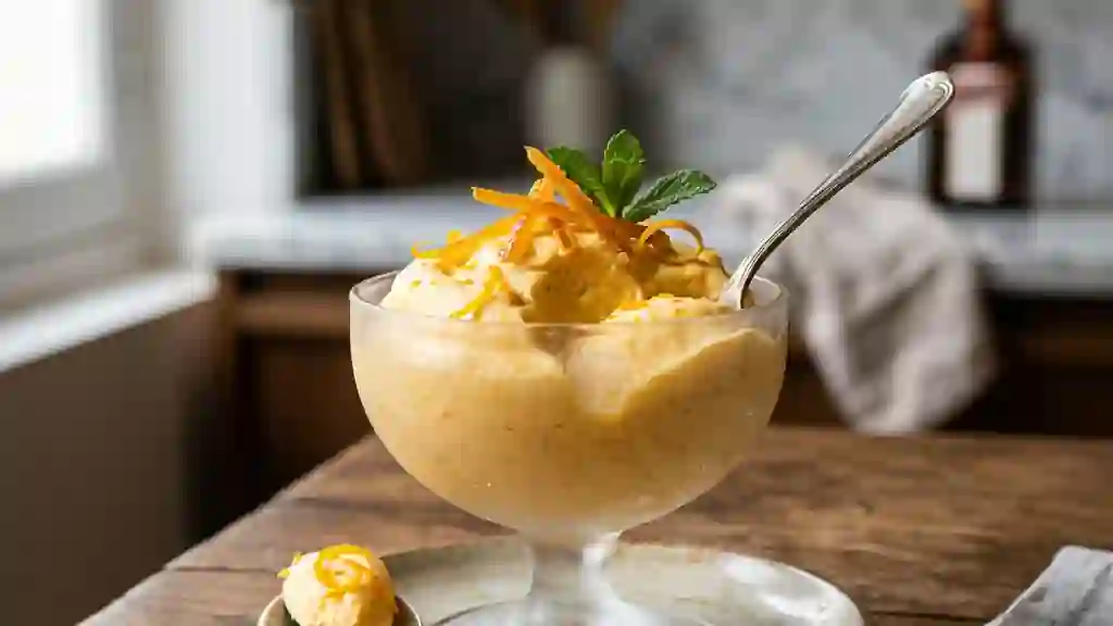 Mousse à l'orange givrée et onctueuse - Photo de présentation