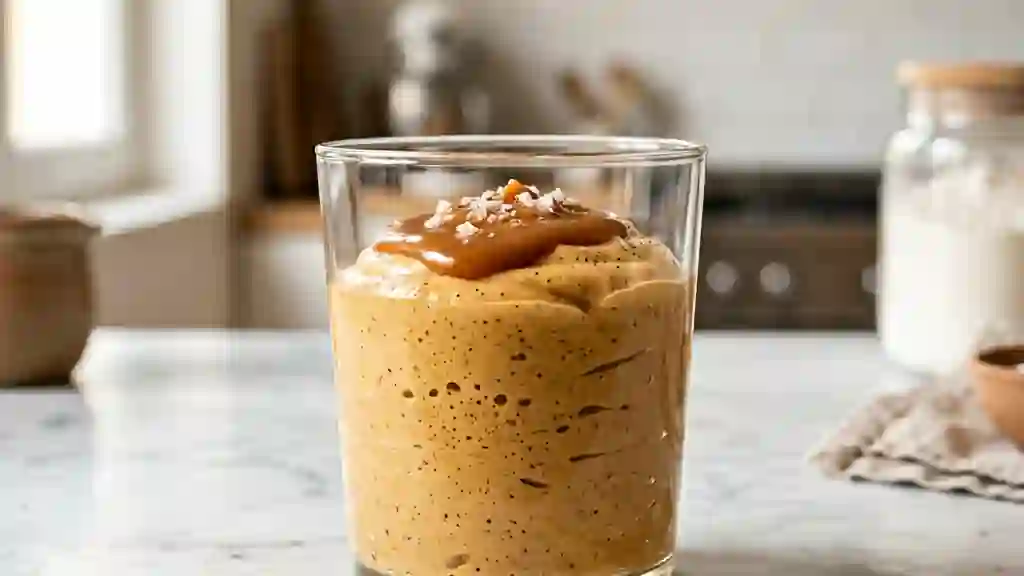 Mousse aérienne au caramel et beurre salé - Photo de présentation