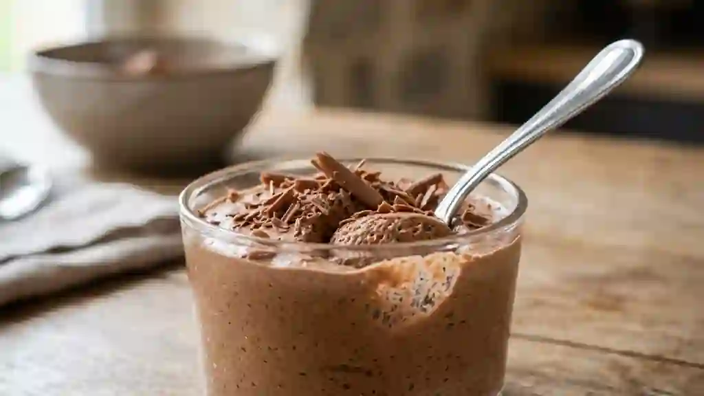 Mousse au chocolat au lait aérienne et soyeuse - Photo de présentation