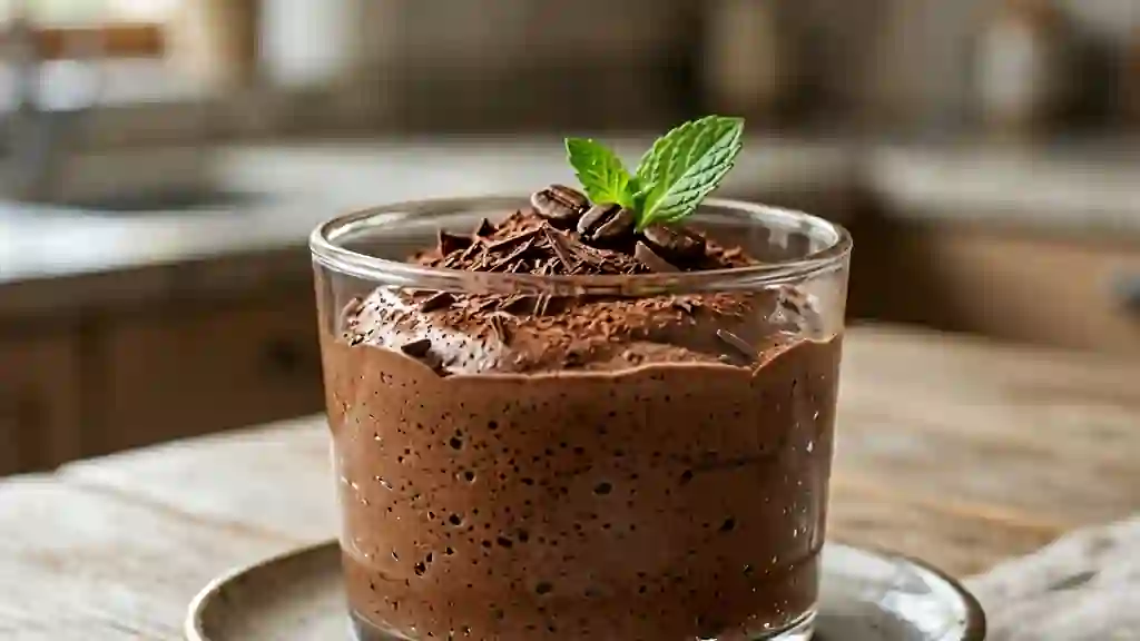 Mousse intense chocolat noir et expresso - Photo de présentation
