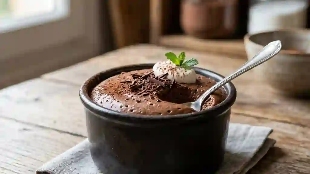 Mousse au chocolat noir soyeuse - Photo de présentation