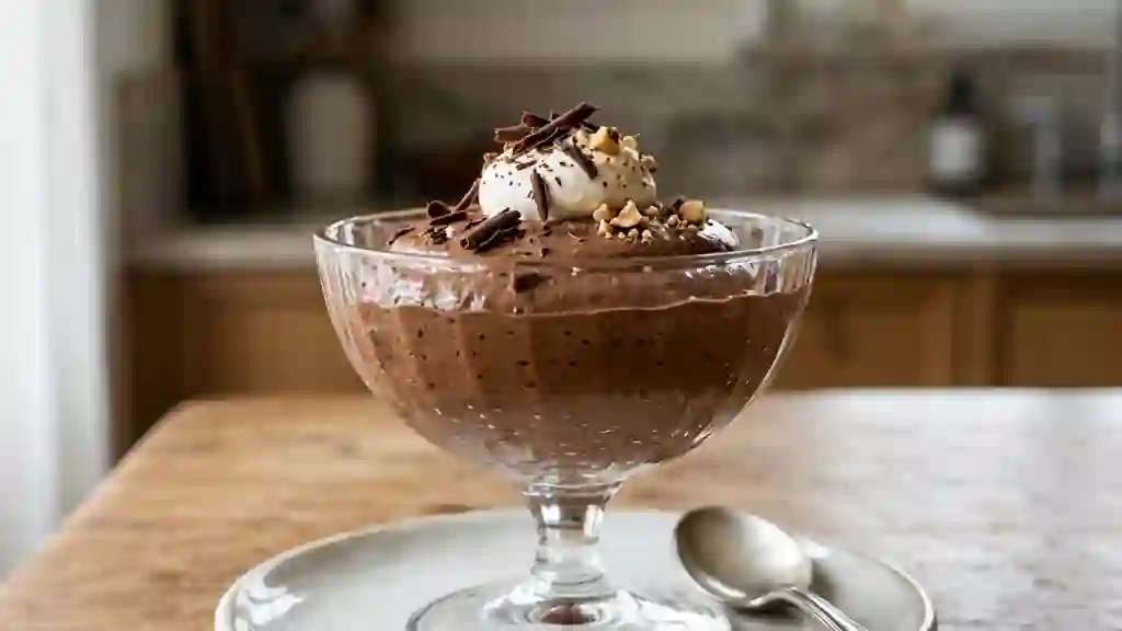 Mousse au chocolat noir intense et soyeuse - Photo de présentation