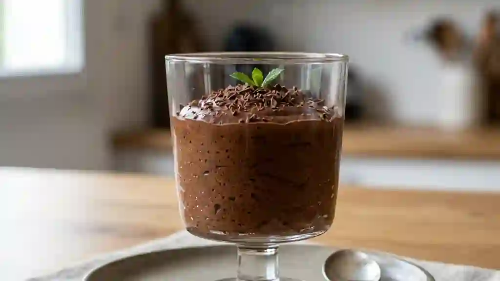 Mousse au chocolat aérienne et fondante - Photo de présentation