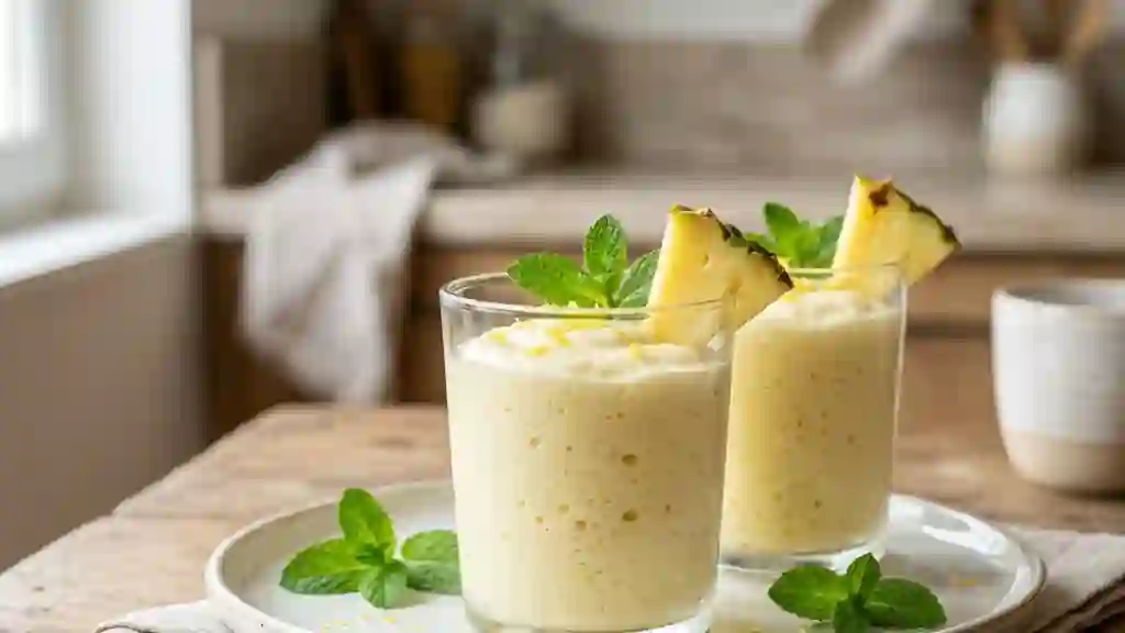 Mousse d'ananas aérienne et givrée - Photo de présentation