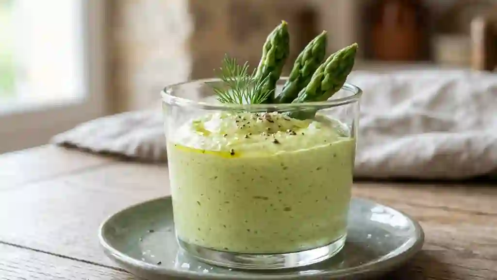 Mousse d'asperge onctueuse et citronnée - Photo de présentation