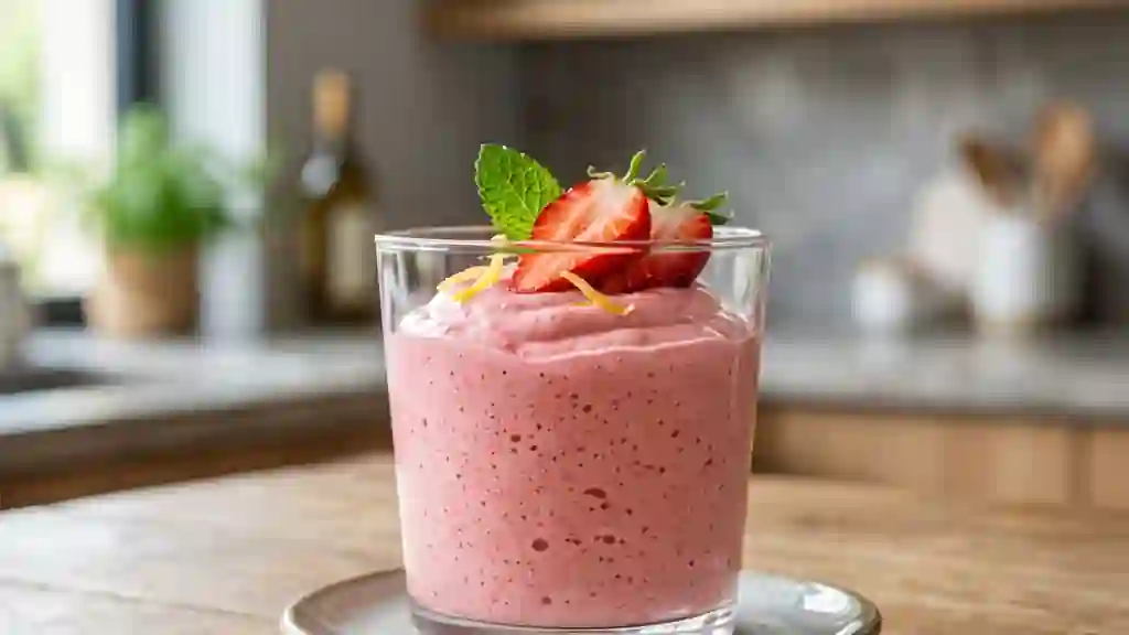 Mousse aux fraises fondante et aérienne - Photo de présentation