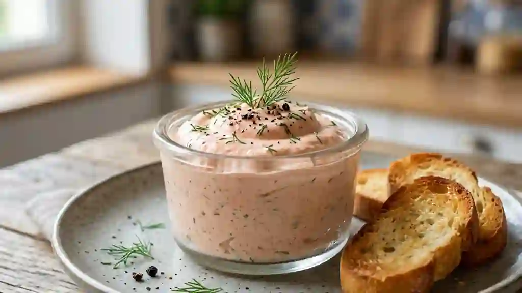 Mousse de saumon soyeuse au citron et aneth - Photo de présentation