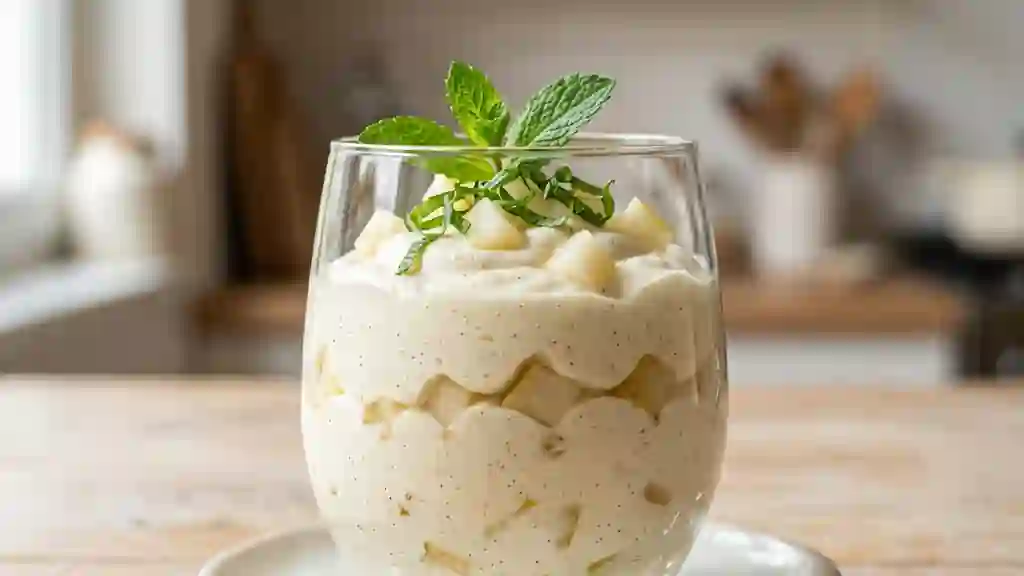 Mousse fondante poire et mascarpone - Photo de présentation
