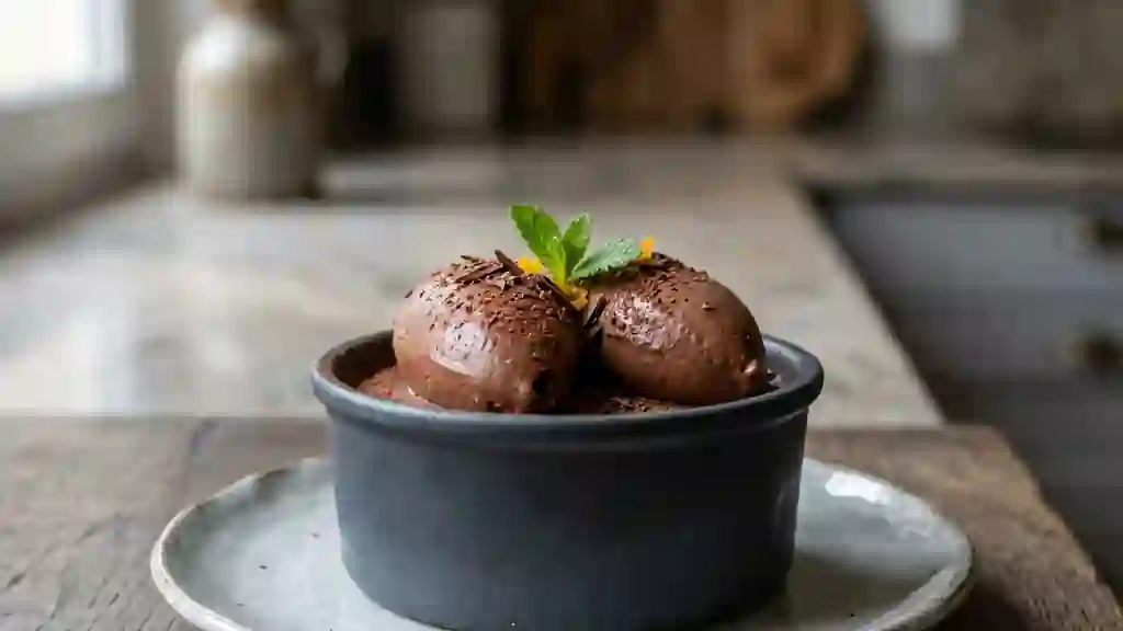 Nuage glacé au chocolat noir intense - Photo de présentation