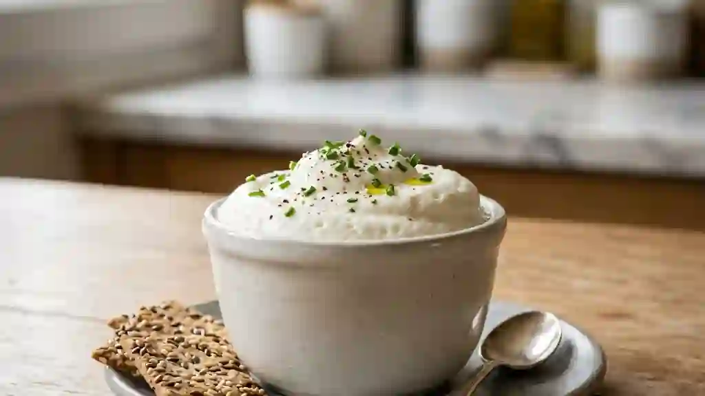Mousse d'ail aérienne et citronnée - Photo de présentation