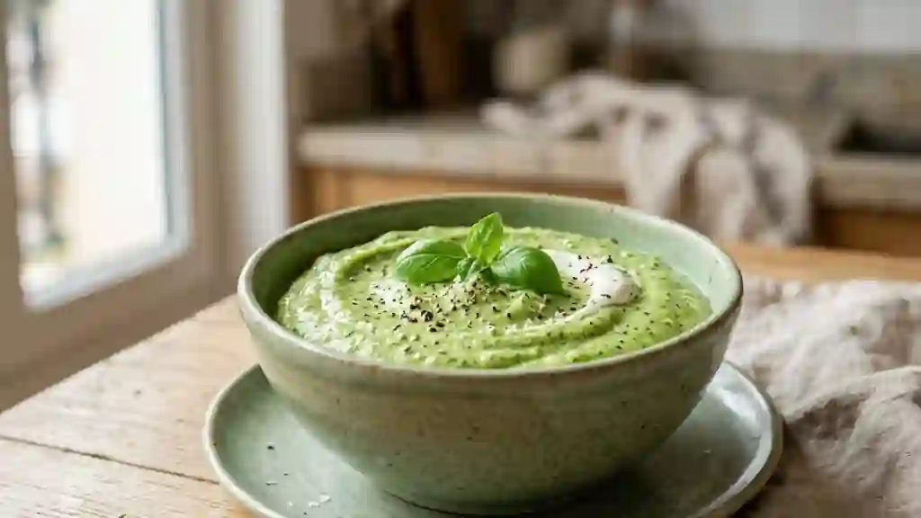 Mousse de brocoli onctueuse au basilic - Photo de présentation