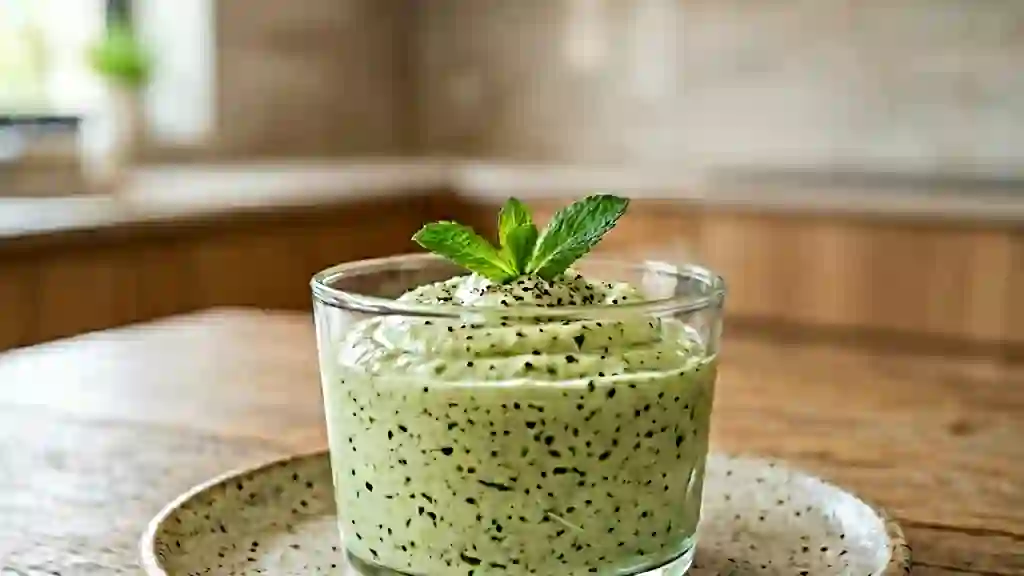Mousse de concombre onctueuse et menthe fraîche - Photo de présentation