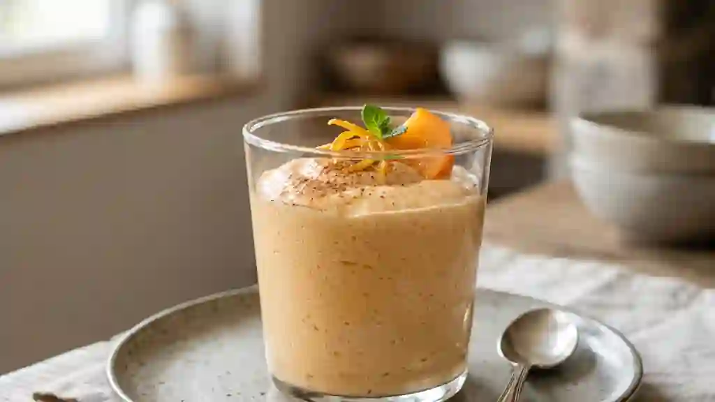 Mousse de kaki fondante et épicée - Photo de présentation