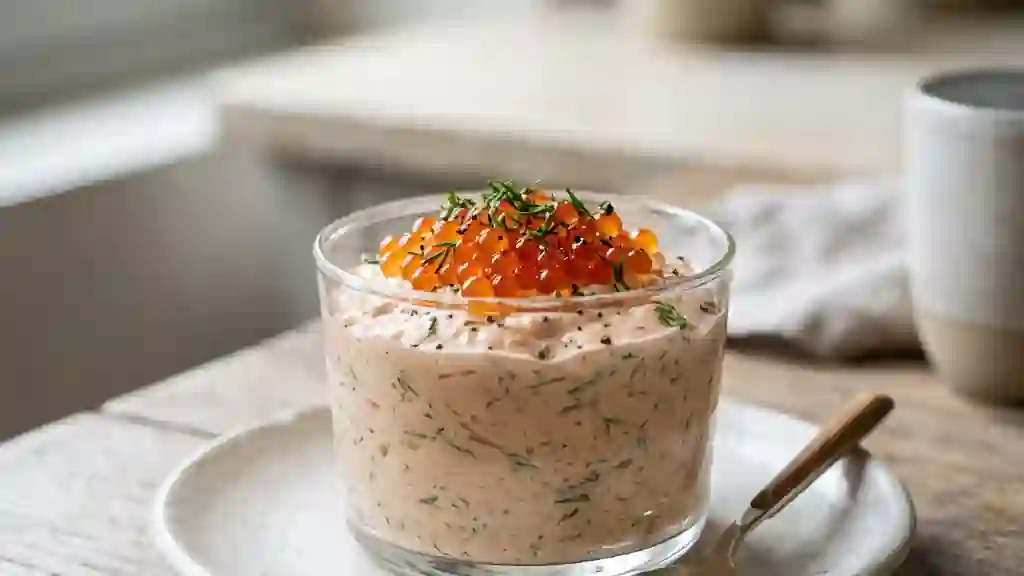 Mousse de saumon fumé onctueuse à l'aneth - Photo de présentation