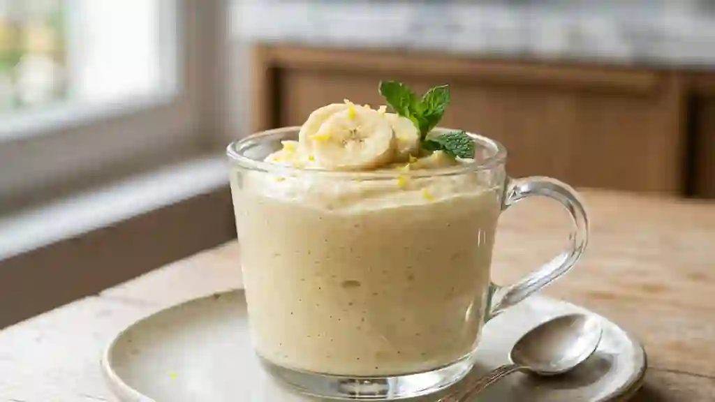 Mousse de banane aérienne et vanillée - Photo de présentation