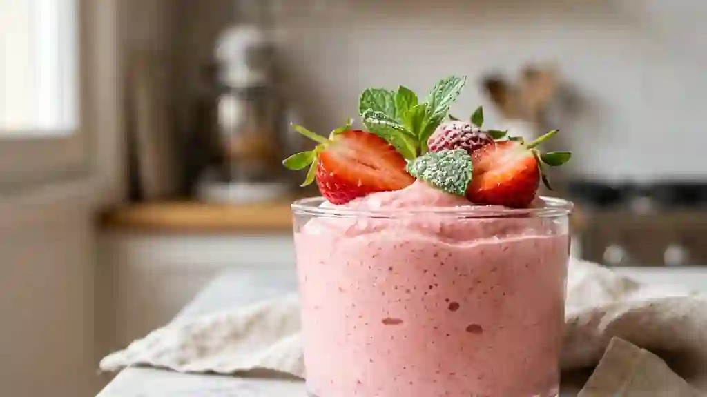 Mousse de Fraises Fraîches et Onctueuse - Photo de présentation