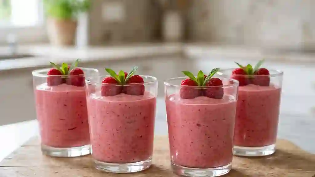Mousse aux framboises onctueuse et fruitée - Photo de présentation