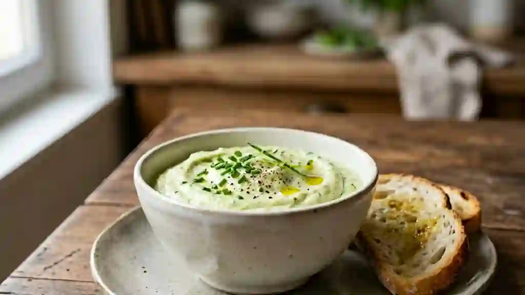 Mousse de courgettes veloutée à l'ail - Photo de présentation