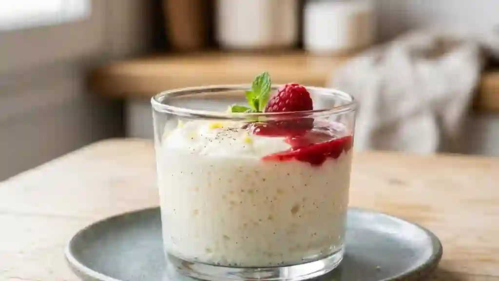 Mousse de semoule nuageuse à la vanille - Photo de présentation
