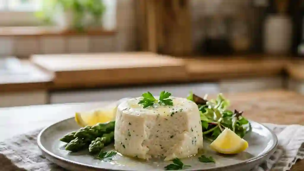 Mousseline de poisson blanc fondante et citronnée - Photo de présentation