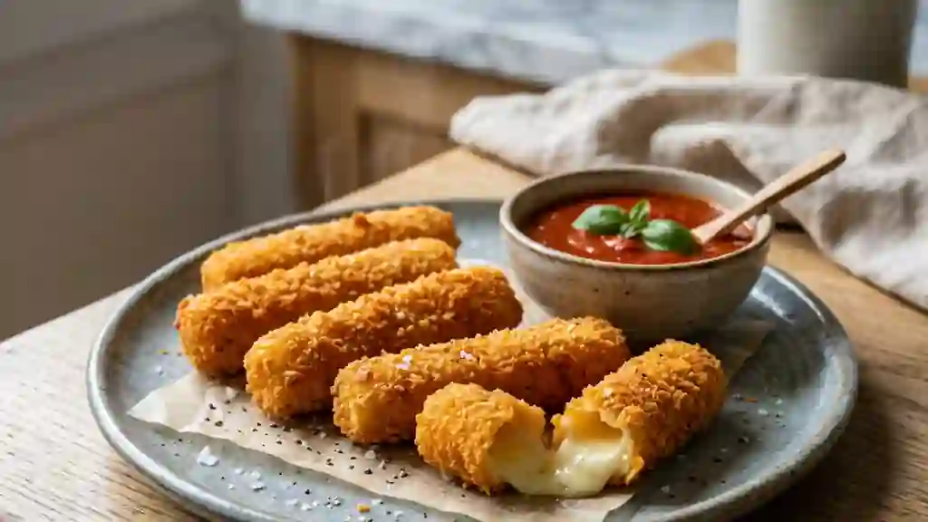 Sticks de Mozzarella Coulants et Croustillants - Photo de présentation