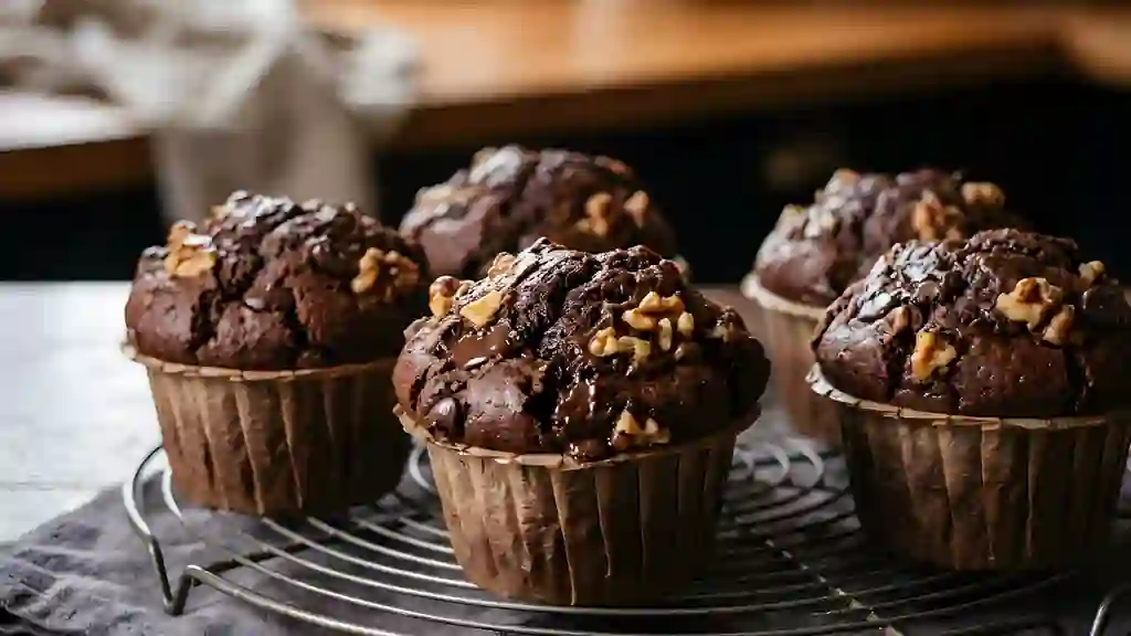 Muffins choco-noix - Photo de présentation