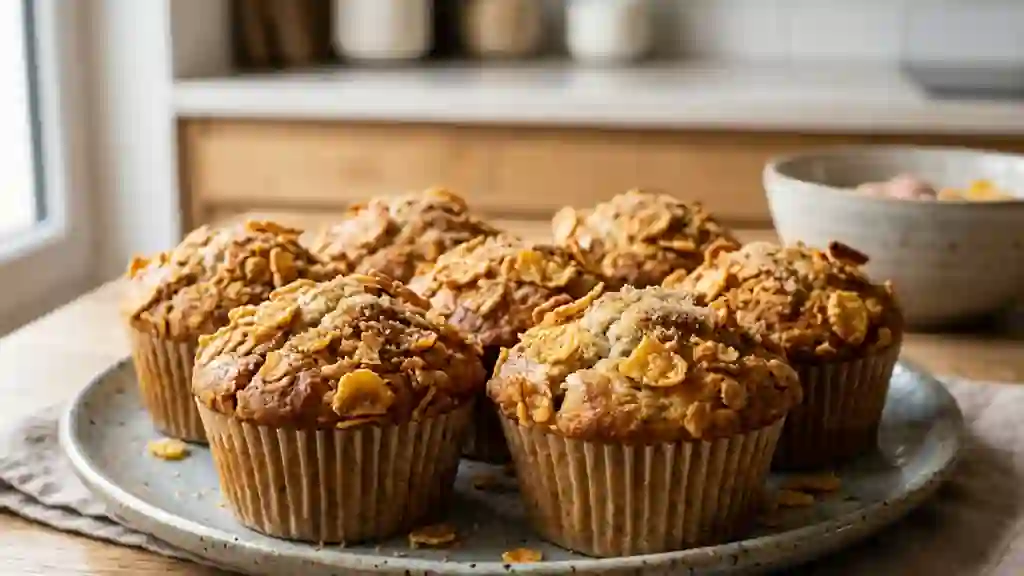 Muffins Moelleux Banane et Corn-flakes - Photo de présentation