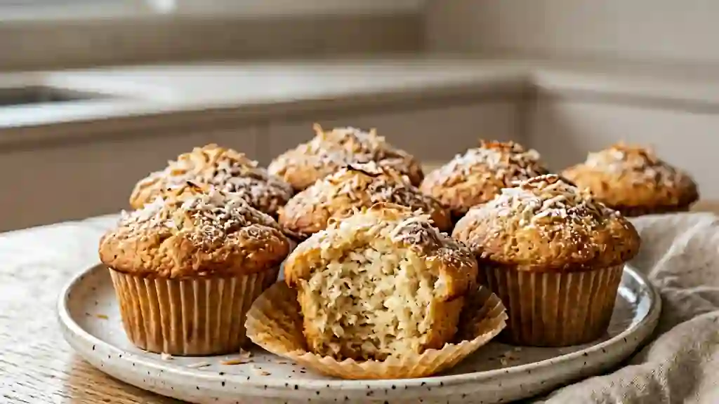 Muffins coco fondants au lait de coco - Photo de présentation