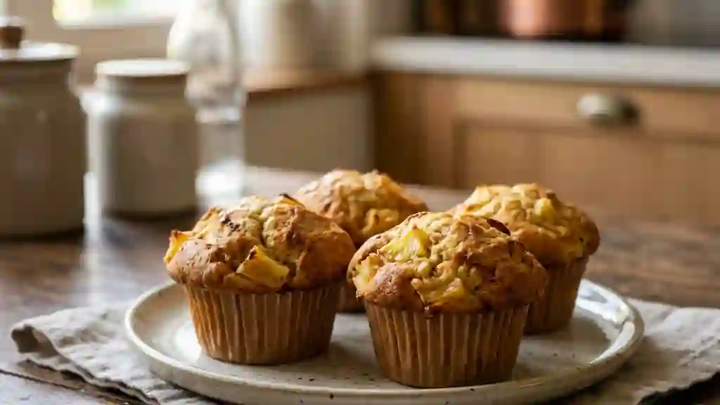 Muffins fondants à l'ananas frais et vanille - Photo de présentation
