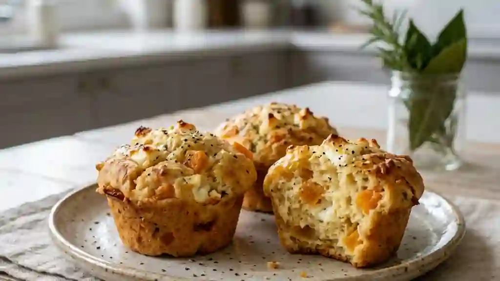 Muffins fondants chèvre et abricots - Photo de présentation