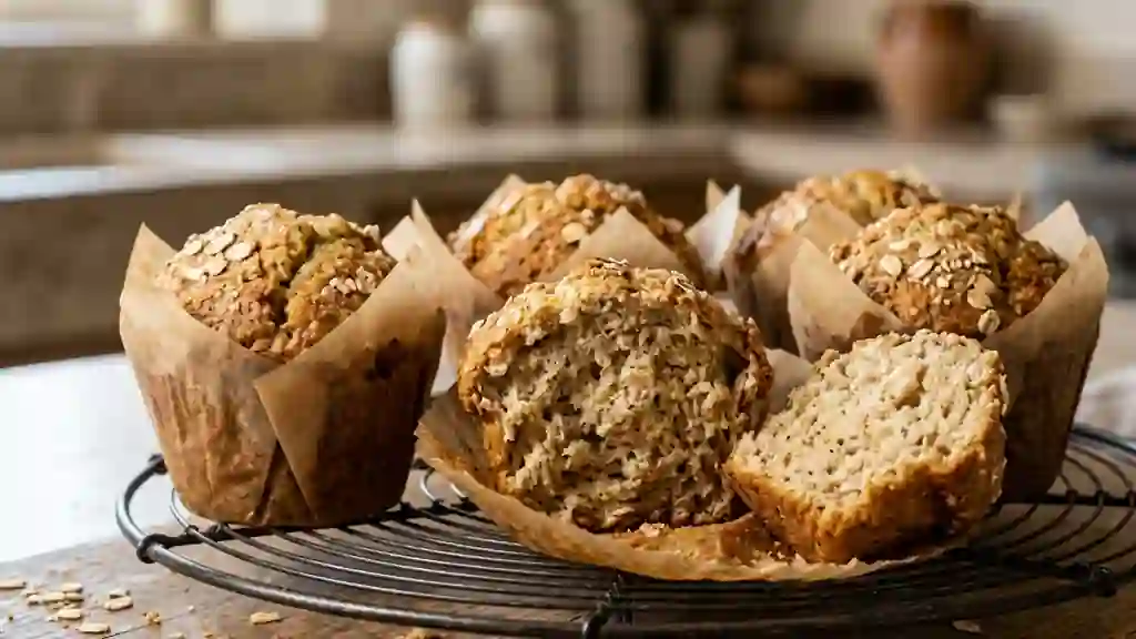 Muffins Moelleux aux Flocons d'Avoine - Photo de présentation