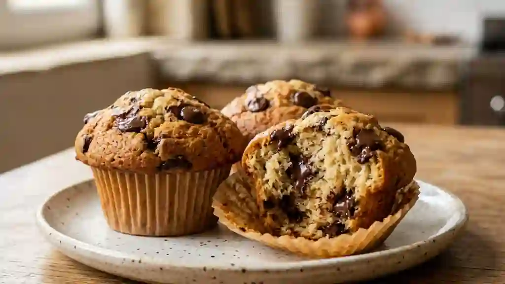 Muffins extra-moelleux aux pépites de chocolat - Photo de présentation