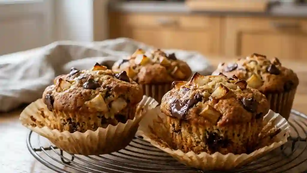 Muffins Moelleux Poire et Pépites de Chocolat - Photo de présentation
