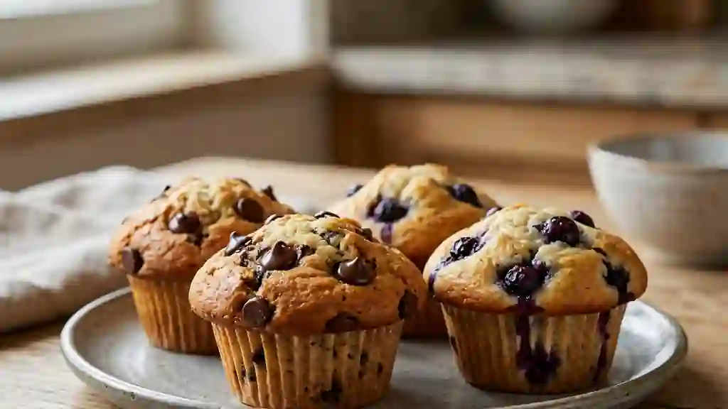 Muffins Moelleux Duo Choco-Myrtille - Photo de présentation