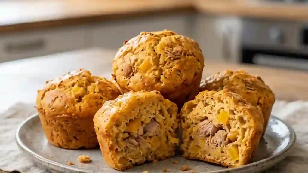 Muffins Moelleux Thon, Poivron Jaune & Épices - Photo de présentation
