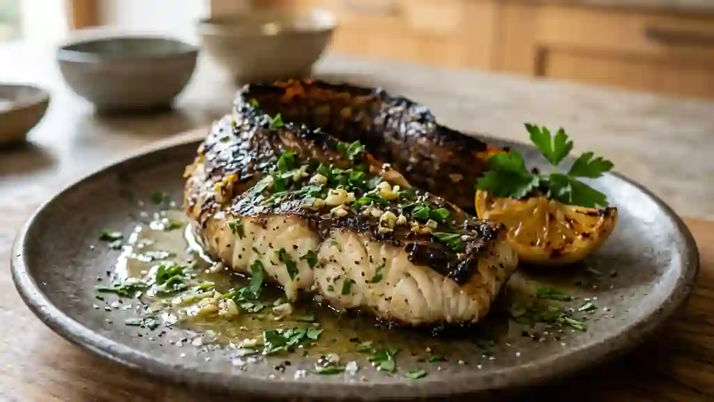Murène Grillée à l'Ail et Citron - Photo de présentation