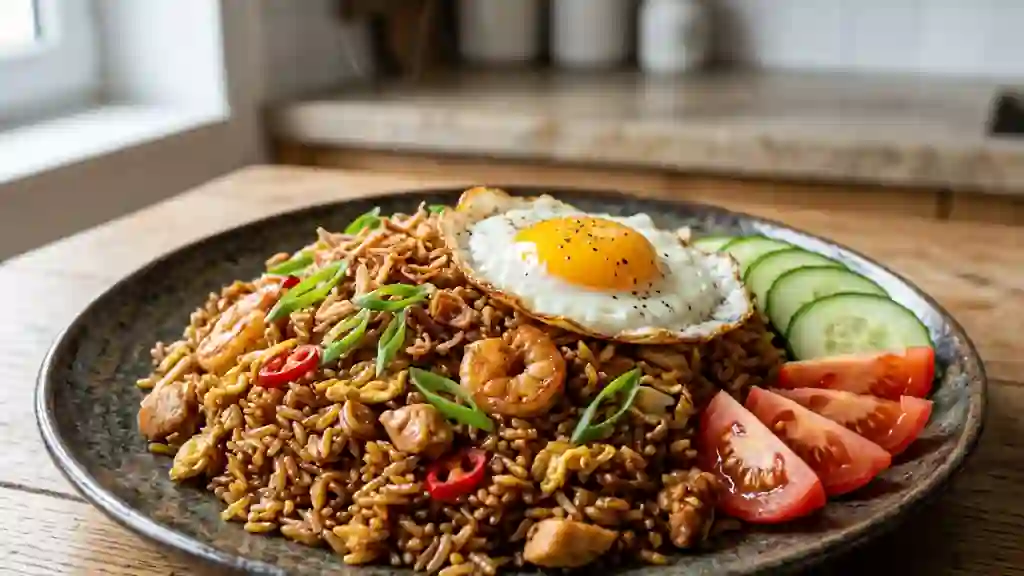 Nasi Goreng Caramélisé et Épicé - Photo de présentation