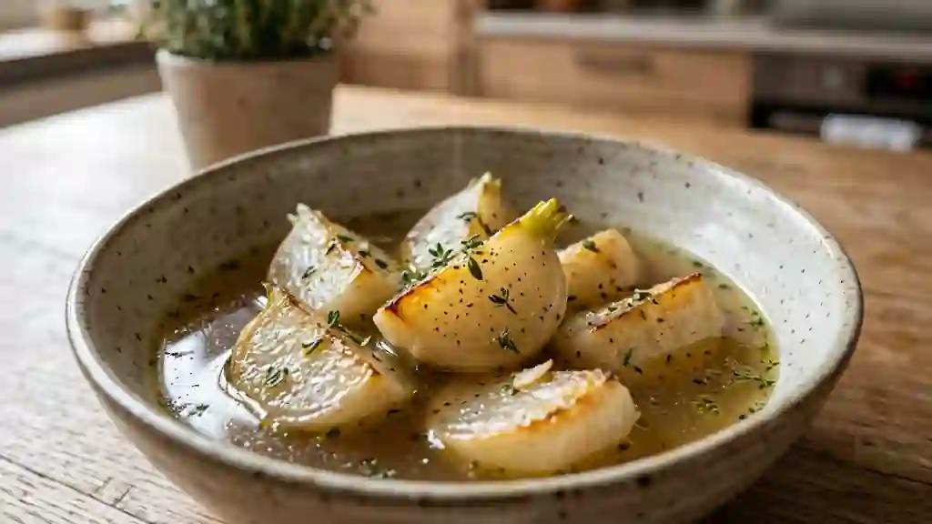 Navets fondants infusés au thym et à l'ail - Photo de présentation
