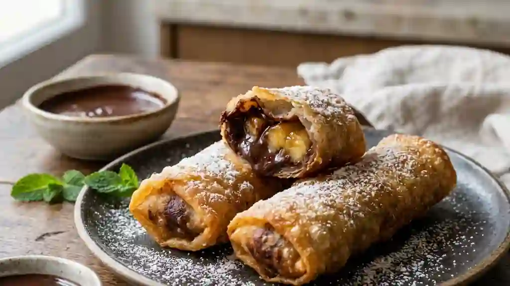 Nems choco-banane ultra-croustillants - Photo de présentation